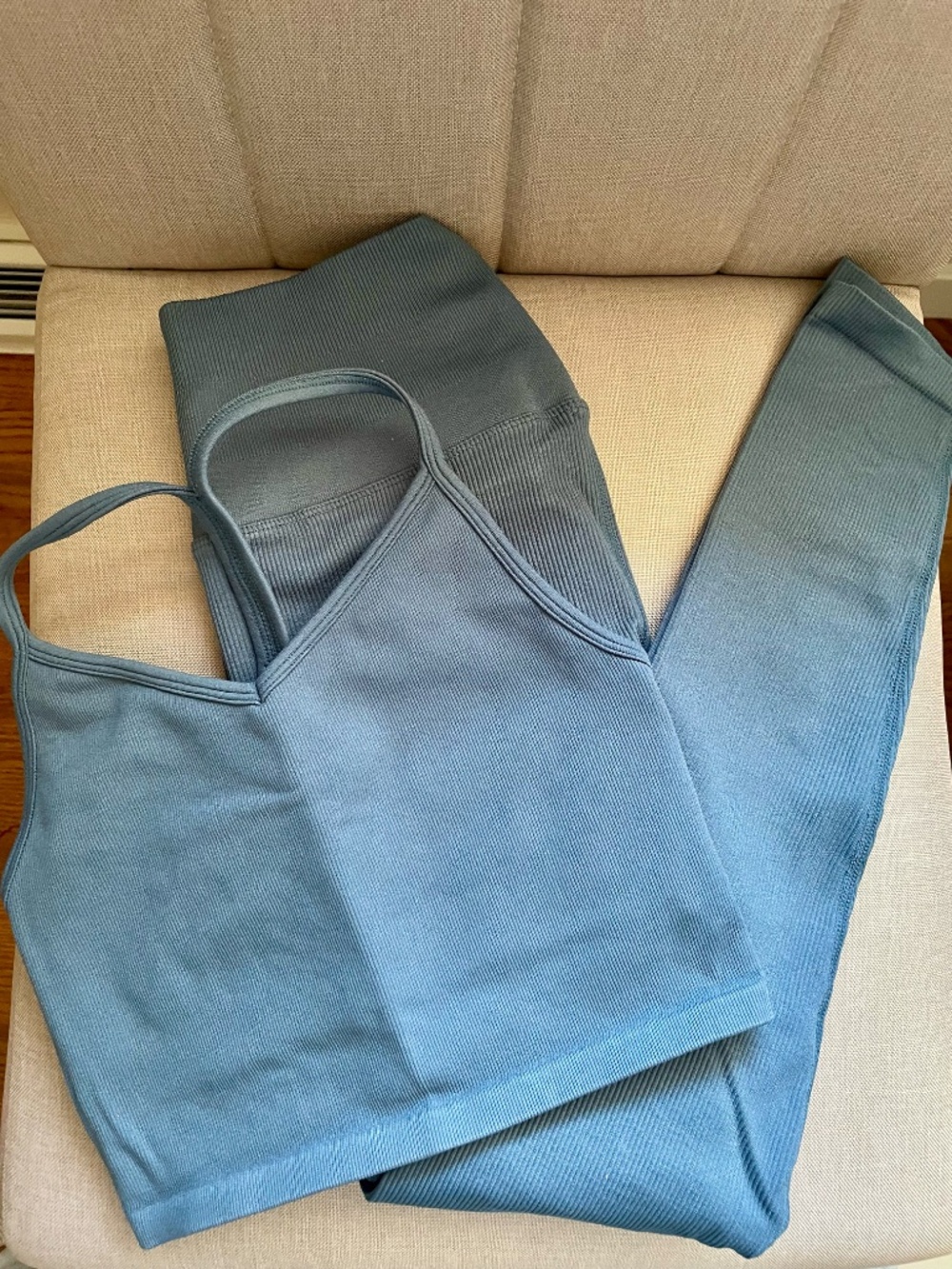 Spiritual Gangster Ribbed Seamless High Waist Full Length Leggings Slate Blue XS